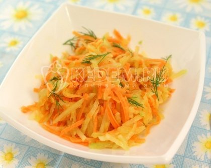 Салат с редькой и морковью