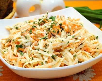 Вкусный салат из редьки с морковью