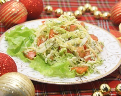 Салат из пекинской капусты с овощами