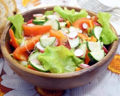 Лёгкий овощной салат